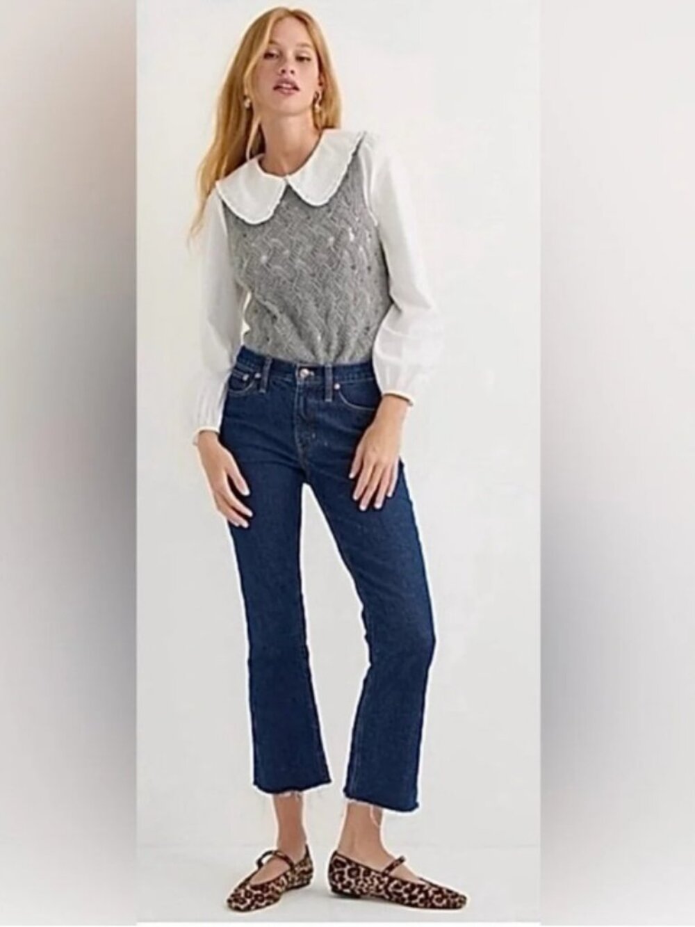 J. Crew Dark Blue Boot-Cut Jeans